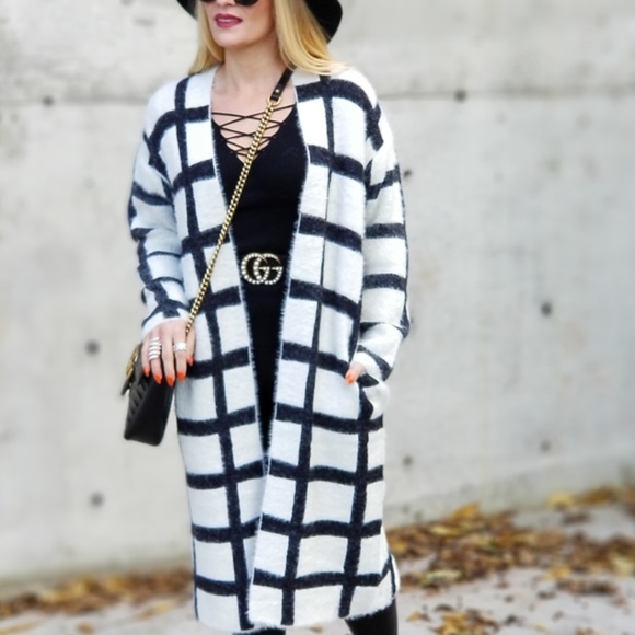 ❤RESTOCK❤ LAVINIA Grid Print Long Sleeve Cardigan - Picture 3 of 5